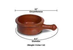 Hand Crafted Terracotta Sauce Pan with lid