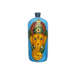 Hand Painted Lord Ganesha Bottle Décor