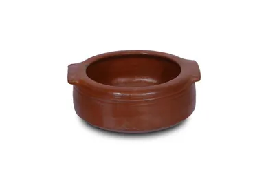 Designer  Fish Curry Pot / Terracotta Curry Pot (Brown)