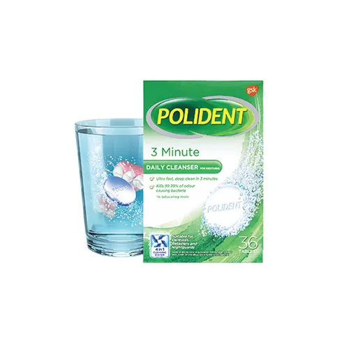 Polident Denture Cleanser 3 minute Anti-Bacterial 36s