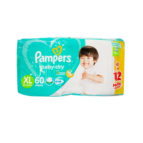 Pampers Baby Dry Taped Super Jumbo Diaper Extra Large (XL) 60s