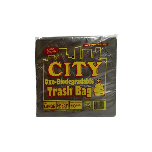 City Trash Bag Black Large 10s