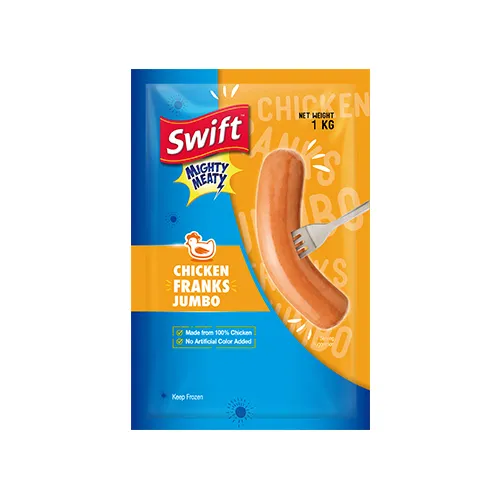 Swift Mighty Meaty Chicken Franks Jumbo with Cheese 1kg
