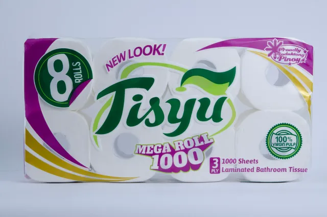 Tisyu Mega Roll 3 Ply Bathroom Tissue 8 Rolls
