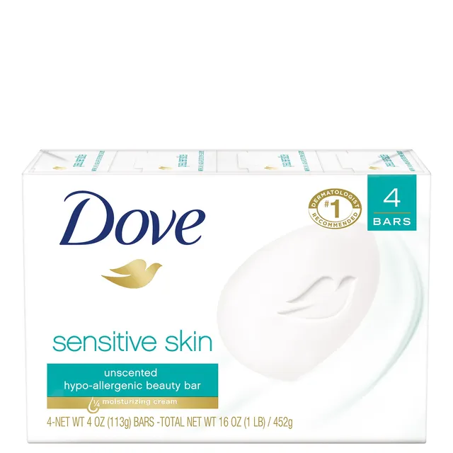 Dove Bar Soap Sensitive 4oz x 4
