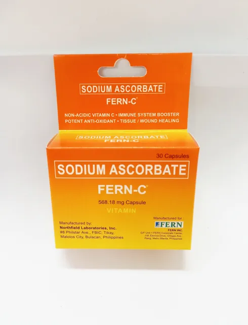 Fern-C Sodium Ascorbate Vitamin C 568.18mg 30capsules