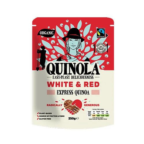 Quinola Organic Fairtrade Pearl & Red Express Quinoa - Ready To Eat