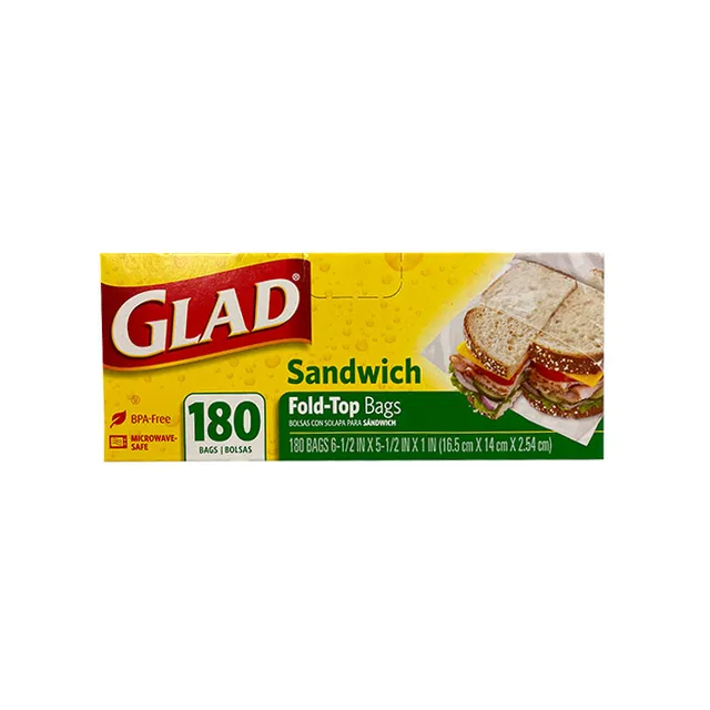 Glad Sandwich Fold-Top Bags 180s