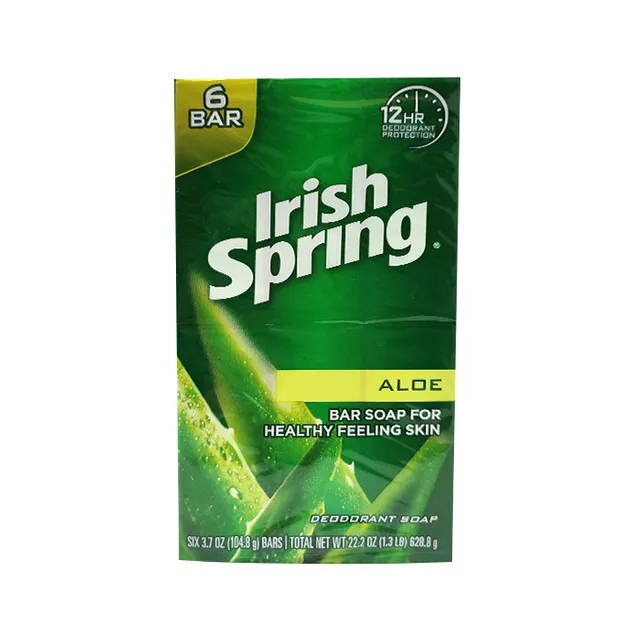 Irish Spring Aloe Bar Soap 3.7oz x 6