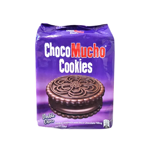 Rebisco Choco Mucho Cookie Sandwich Double Choco 10s 33g