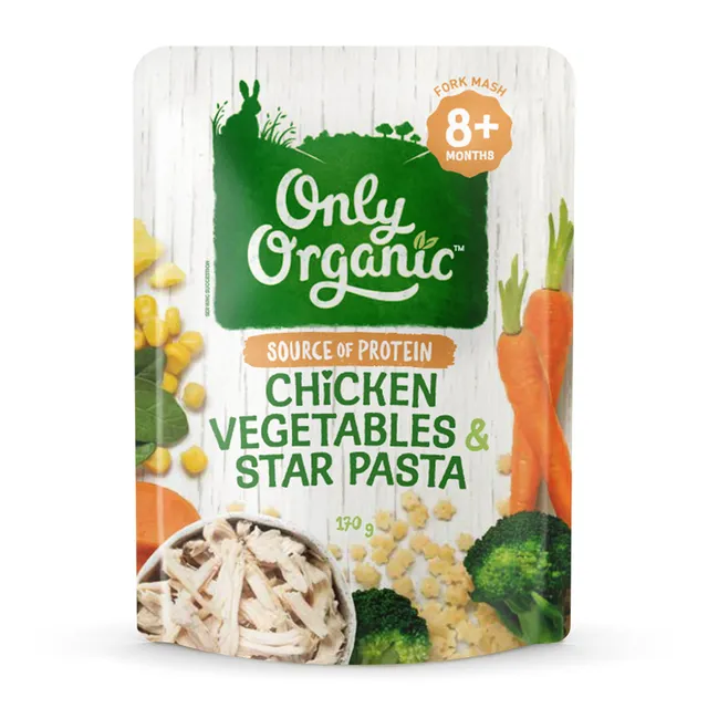 Only Organic Chicken Vegetables Star Pasta (8+ mos) 170g