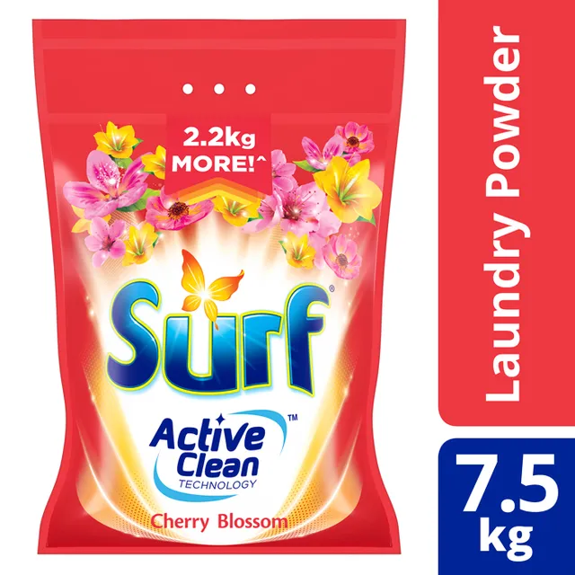 Surf Powder Detergent Cherry Blossom 7.5kg Pouch