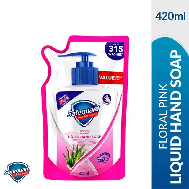 Safeguard Liquid Hand Soap Pink 420ml Refill