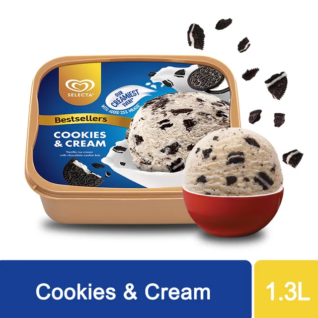 Selecta Cookies & Cream Ice Cream 1.3L