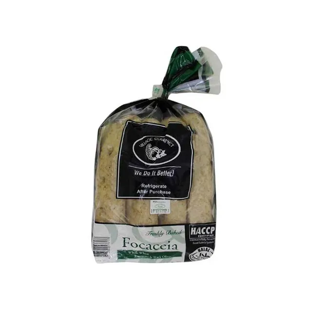 Village Gourmet Focaccia Whole Wheat Rosemary & Black Olives 360g