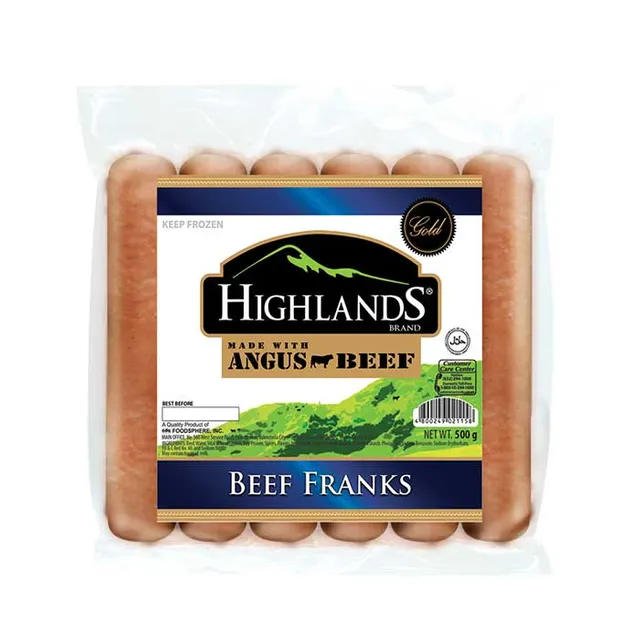 Highlands Beef Franks 500g