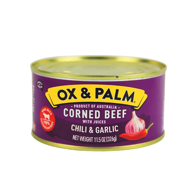 Ox & Palm Corned Beef Chili Garlic 326g