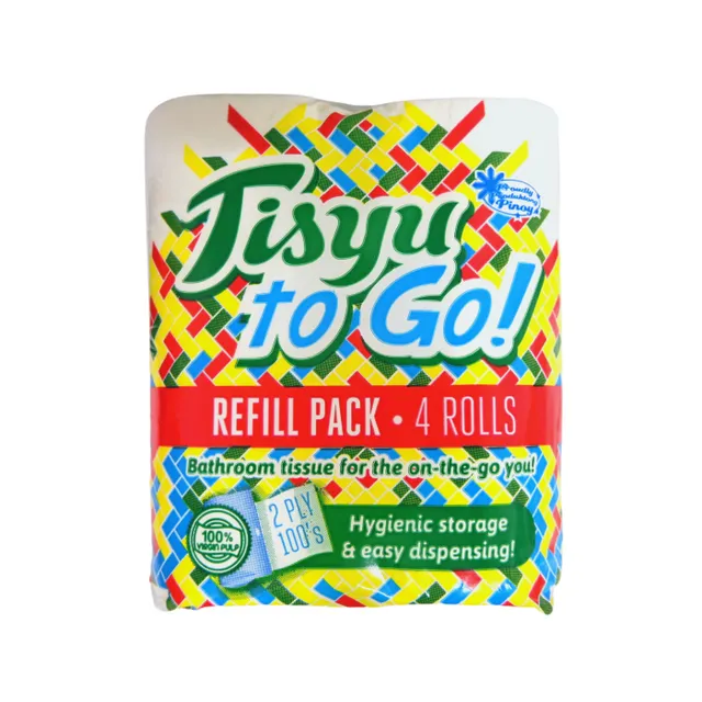 Tisyu Bathroom Tissue To Go 2ply 100s 4rolls refill