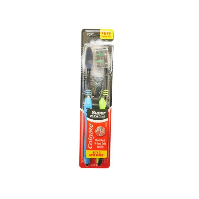 Colgate Toothbrush Super Flexi Black Twin Pack (Soft)