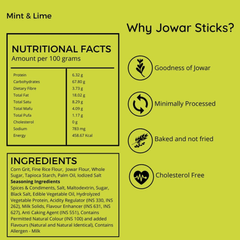 Snack Amor Jowar Sticks Mint n Lime (Pack of 3)