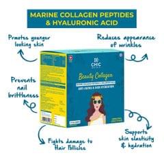 Beauty Collagen - Marine Collagen Peptides & Hyaluronic Acid - Anti-Aging & Skin Hydration - Yummilicious Citrus Flavour