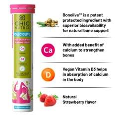 Calciolive - Daily Calcium, Olive Leaf Extract (BONOLIVE) & Vegan Vitamin D3 - 20 Days Pack