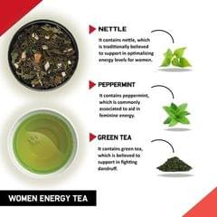 TEACURRY Women Energy Tea (1 Month pack | 30 Tea bags) - Helps with Energy and Alertness