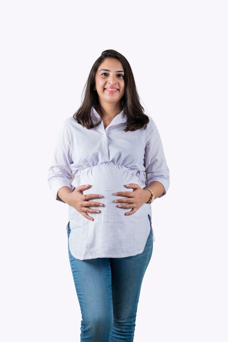 Chicmomz Shirt Type Maternity Top in Mauve