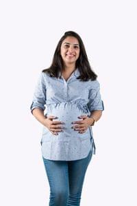 Chicmomz Shirt Type Maternity Top in Black Stripes