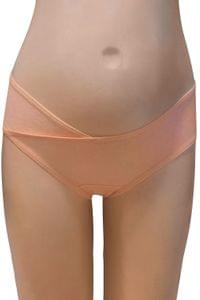 Clovia Low Waist Hipster Maternity Panty in Peach - Cotton