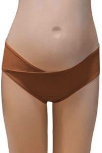 Clovia Low Waist Hipster Maternity Panty in Brown - Cotton