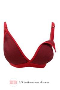 Clovia Non-Padded Non-Wired Feeding Bra in Red - Cotton Rich