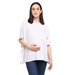 Momsoon Maternity Kimono Style White Top