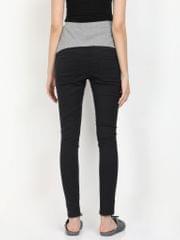 The Mom Store Stretchable Denims with Belly Support- Black