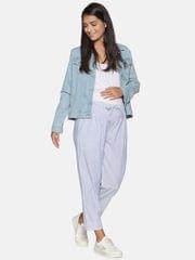 The Mom Store Blue Stripes Maternity Lounge Pants