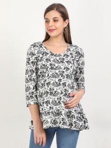 The Mom Store Monochrome Charm Maternity and Nursing Top