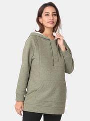 The Mom Store Olive Maternity and Nursing Hoodie Sweatshirt