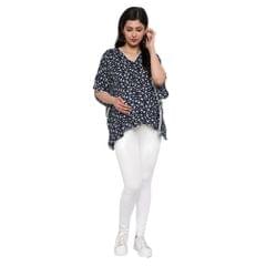 Mometernity Off White Over Belly Maternity Leggings With Pockets