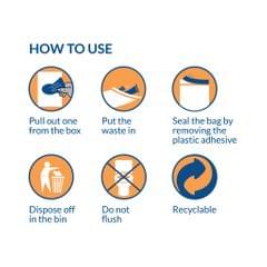 Sirona Disposal Bags for Discreet Disposal of Tampons and Condoms  -  50 Bags