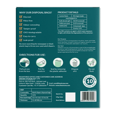 Sirona Premium Adult Diaper Disposal Bags  -  20 Bags (2 Pack  -  10 Bags Each)