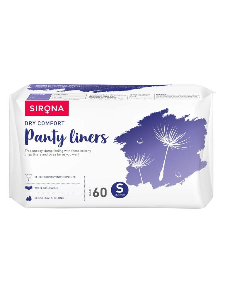 SIRONA Ultra - Thin Premium Panty Liners (Regular Flow) - 60 Counts  -  Small