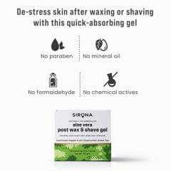 Sirona Natural Mineral Oil Free Post Shave Gel After Shaving Lotion  -  100 gm