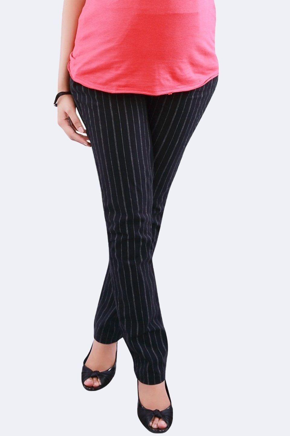 Morph Maternity Black Stripe Pregnancy Pant