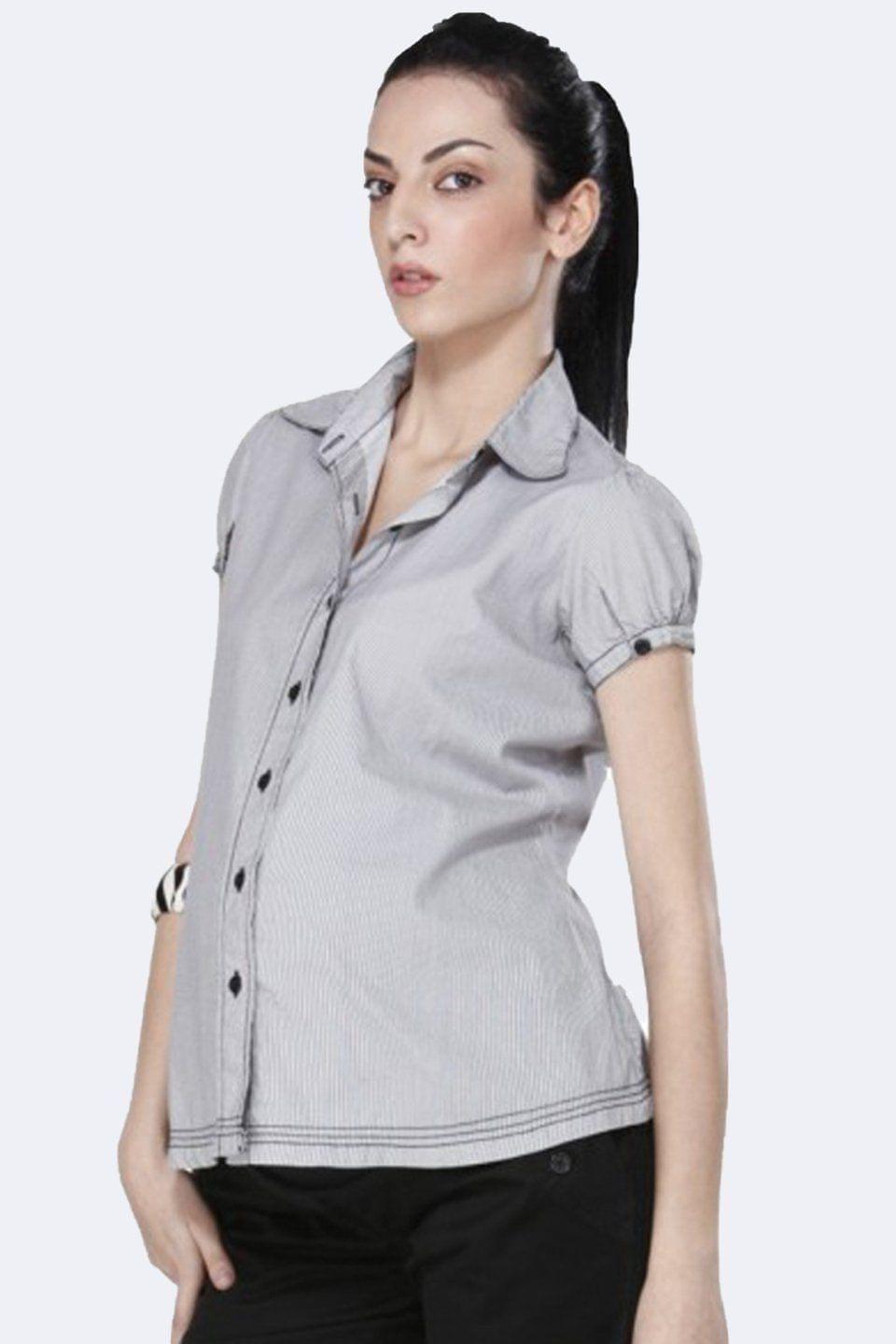 Morph Maternity-Striped Maternity Shirt