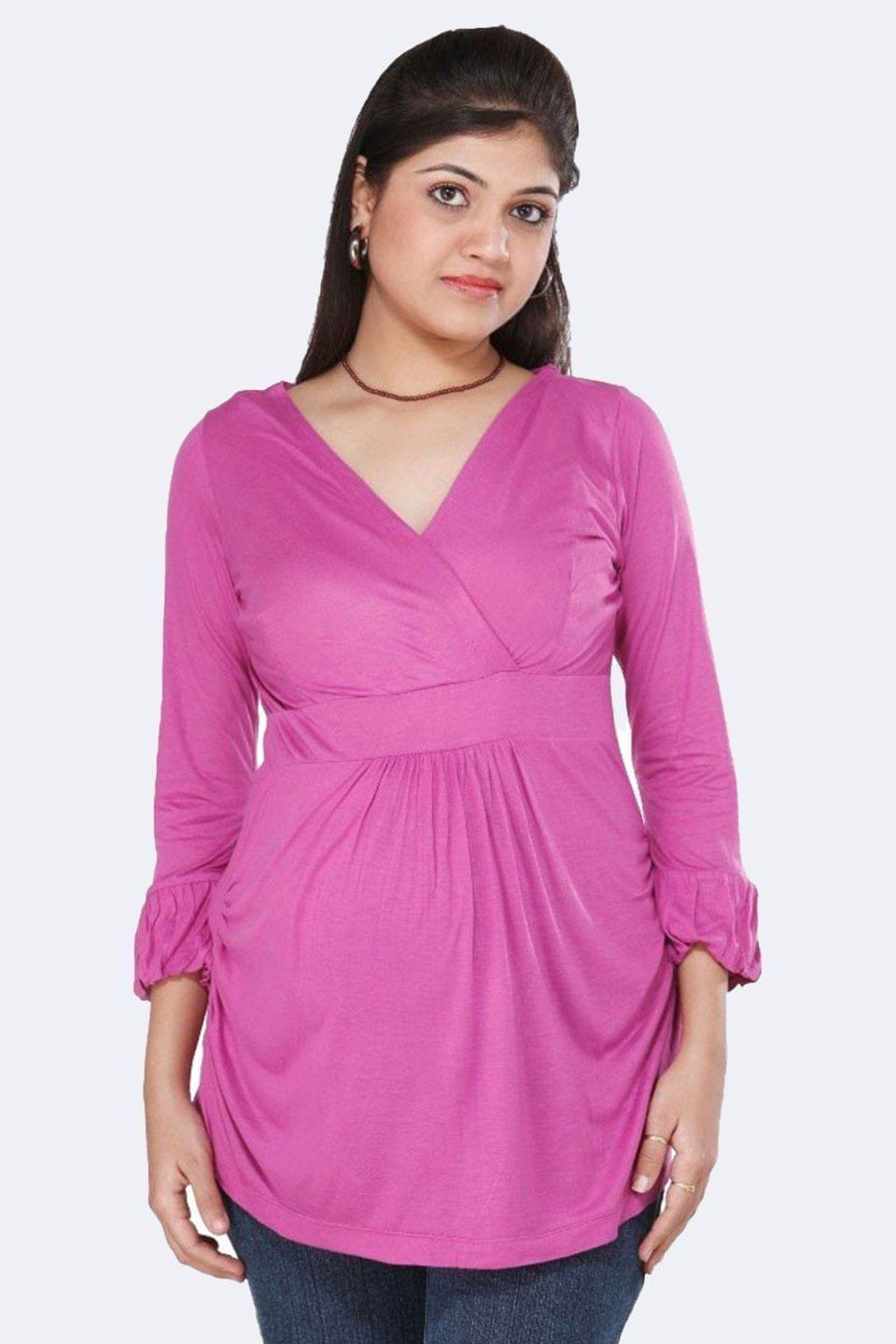 Morph Maternity Trendy Pink Evening Maternity Top