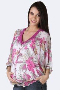 Morph Maternity Floral Pink Maternity Top