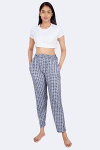 Morph Maternity Navy & White Paisley Print Nightwear Pyjama