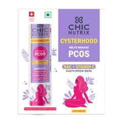 Cysterhood - 600mg N-Acetylcysteine (NAC) & Vitamin C - Helps Manage PCOS - Pack of 3