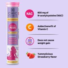 Cysterhood - 600mg N-Acetylcysteine (NAC) & Vitamin C - Helps Manage PCOS - Pack of 3