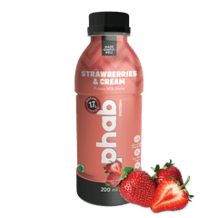 Phab Protein Milkshake with Immunity Boosters � 18g Milk Protein, No added sugar, Vitamin B12 & Calcium Rich: Pack of 6x 200ml (Strawberries & Cream)